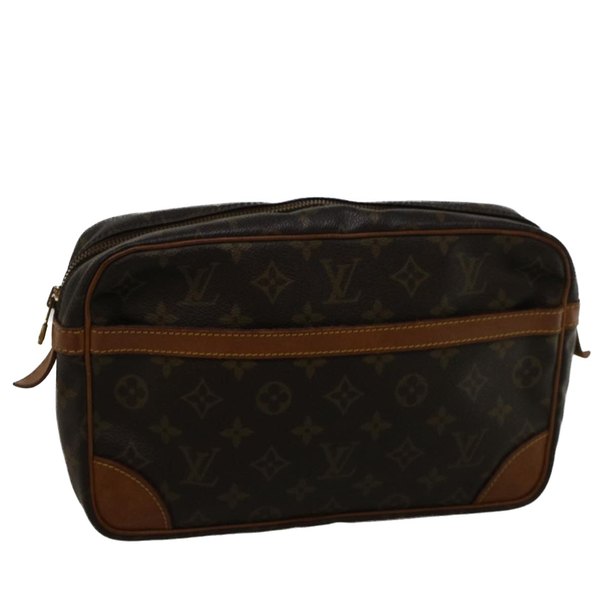 LOUIS VUITTON Monogram Compiegne 28 Clutch Bag M51845 LV 57417