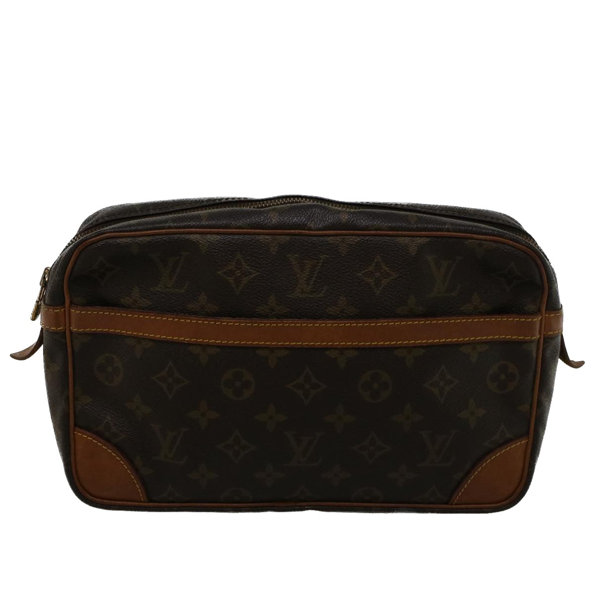 LOUIS VUITTON Monogram Compiegne 28 Clutch Bag M51845 LV 57417