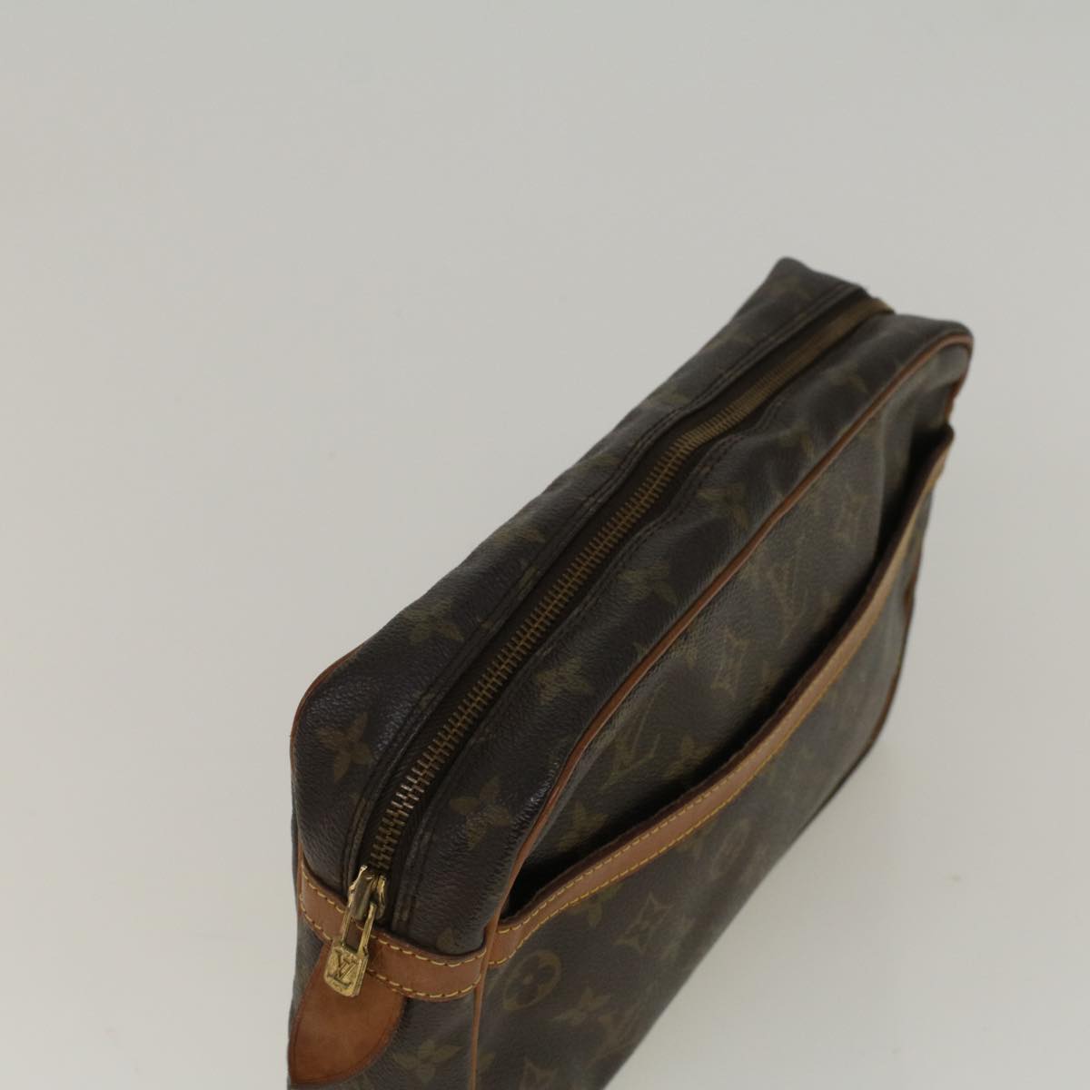 LOUIS VUITTON Monogram Compiegne 28 Clutch Bag M51845 LV 57417