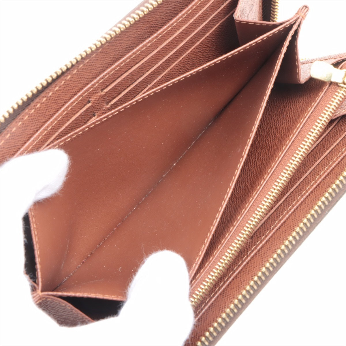 Louis Vuitton Monogram  Wallet M42616 Brown Round Zip Wallet  Smell Strong