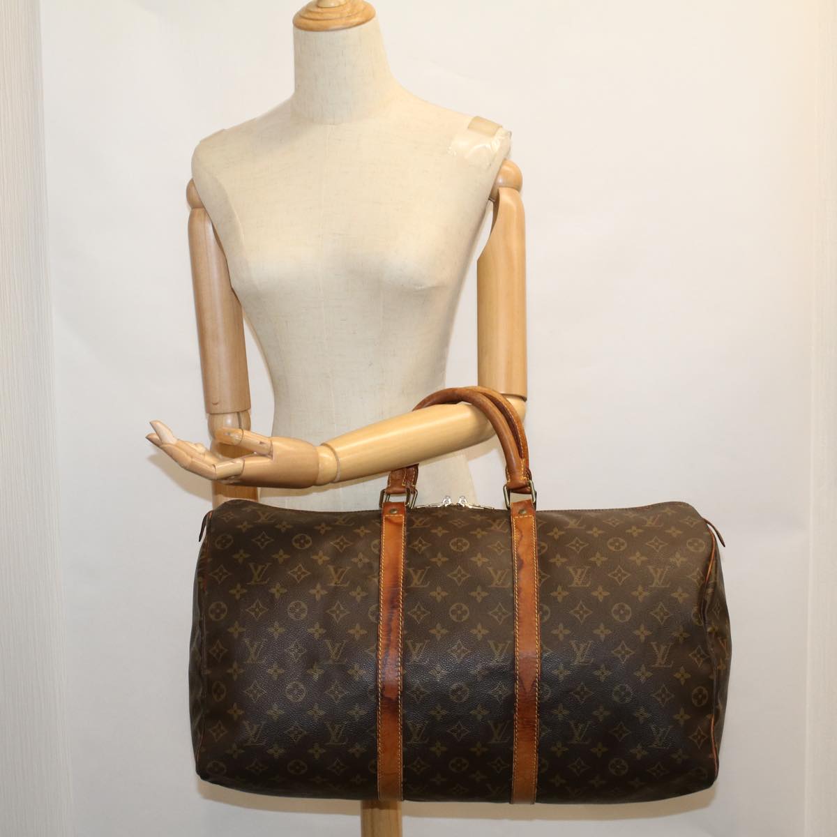 LOUIS VUITTON Monogram Keepall 50 Boston Bag M41426 LV 57476