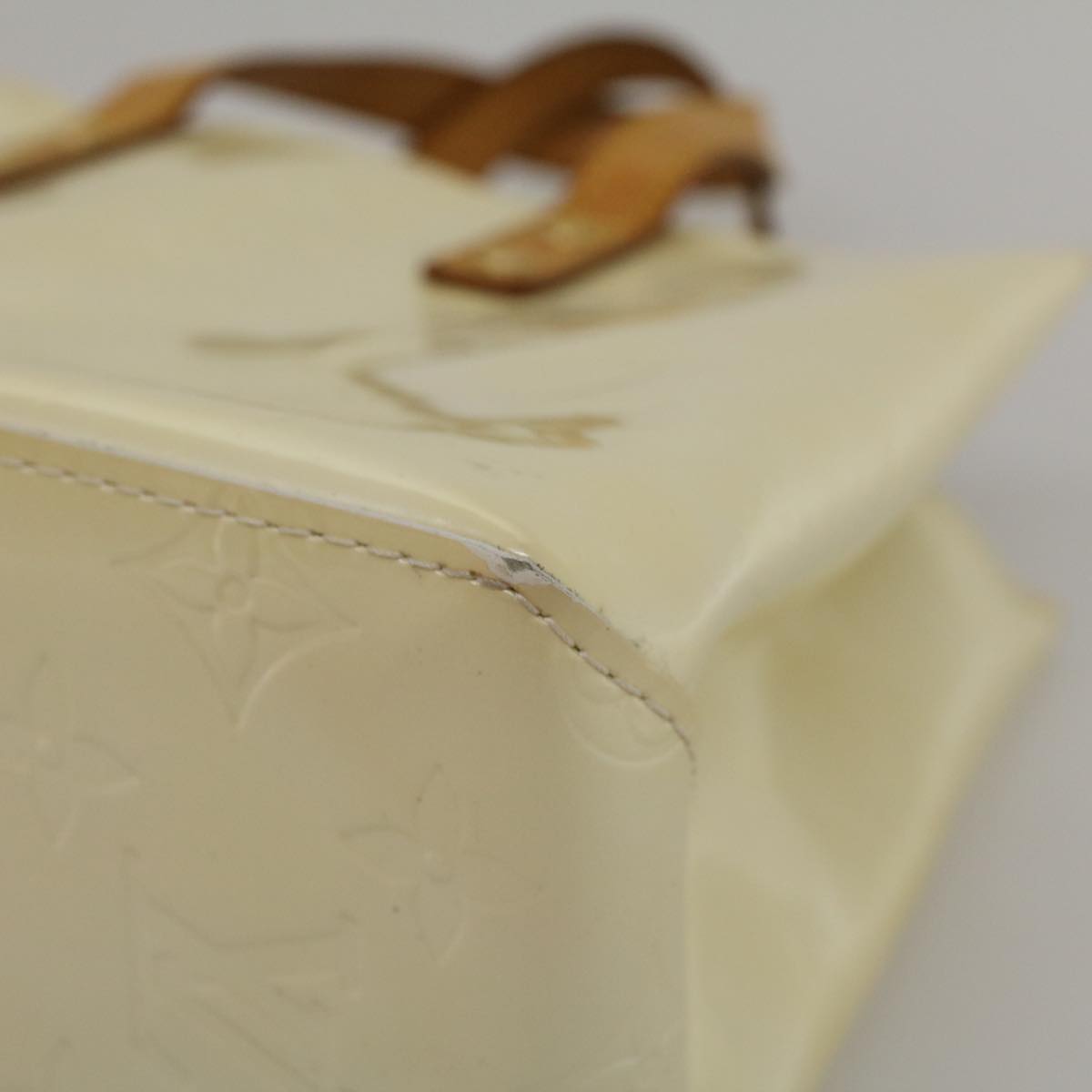 LOUIS VUITTON Monogram Vernis Reade PM Hand Bag Perle M91336 LV 57487