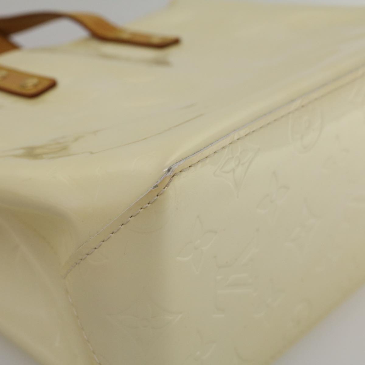 LOUIS VUITTON Monogram Vernis Reade PM Hand Bag Perle M91336 LV 57487
