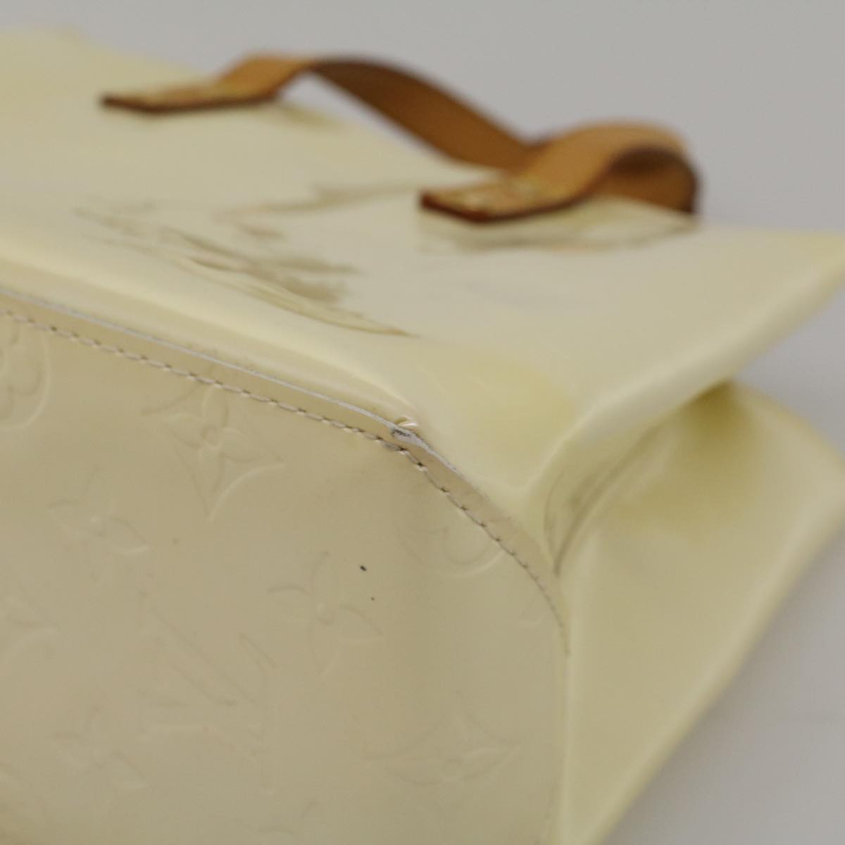 LOUIS VUITTON Monogram Vernis Reade PM Hand Bag Perle M91336 LV 57487