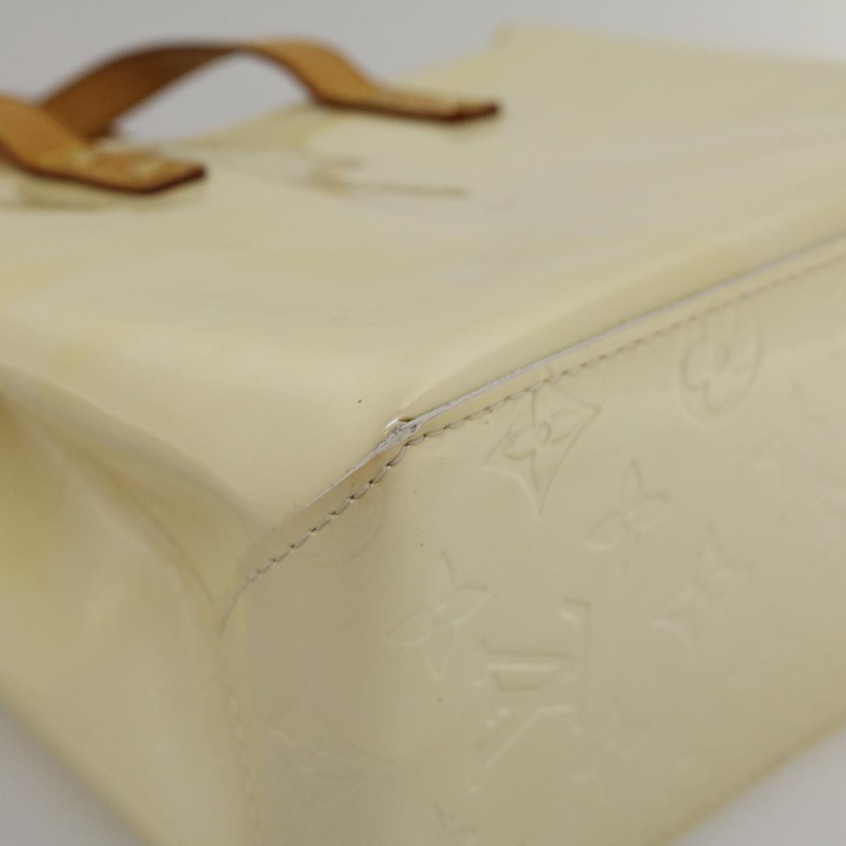 LOUIS VUITTON Monogram Vernis Reade PM Hand Bag Perle M91336 LV 57487