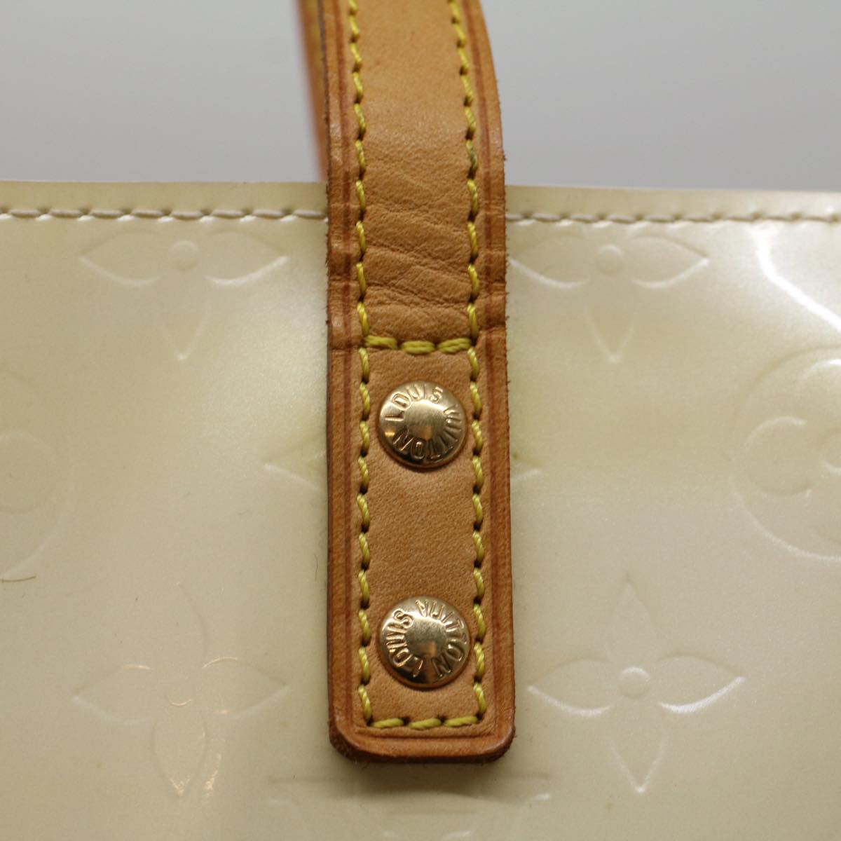 LOUIS VUITTON Monogram Vernis Reade PM Hand Bag Perle M91336 LV 57487