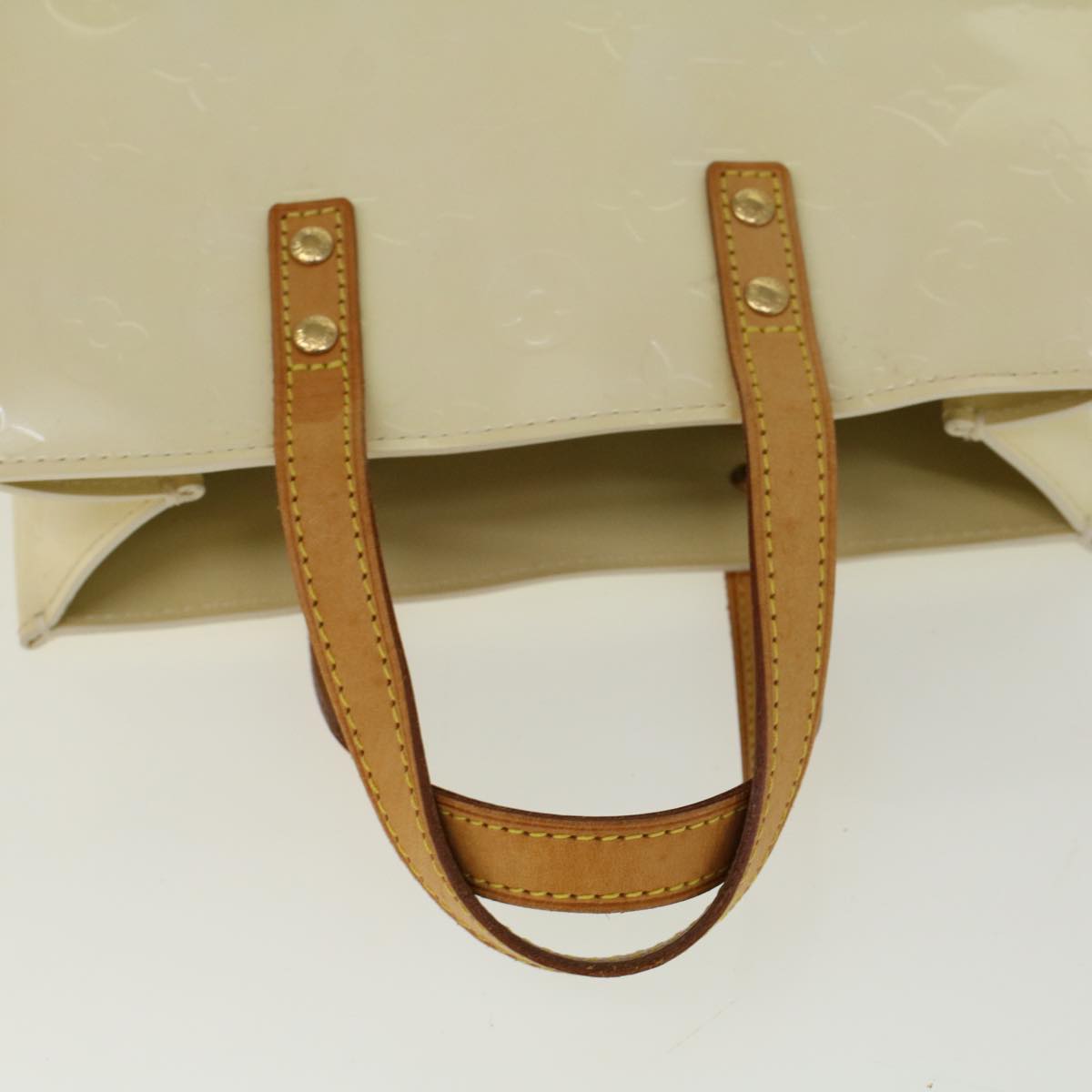 LOUIS VUITTON Monogram Vernis Reade PM Hand Bag Perle M91336 LV 57487