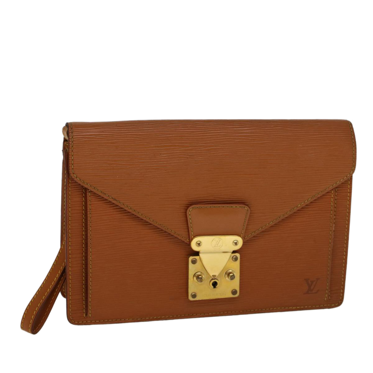 LOUIS VUITTON Epi Sellier Dragonne Clutch Bag Zipangu Gold M52618 LV 57624