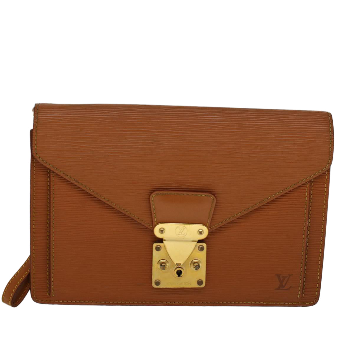 LOUIS VUITTON Epi Sellier Dragonne Clutch Bag Zipangu Gold M52618 LV 57624