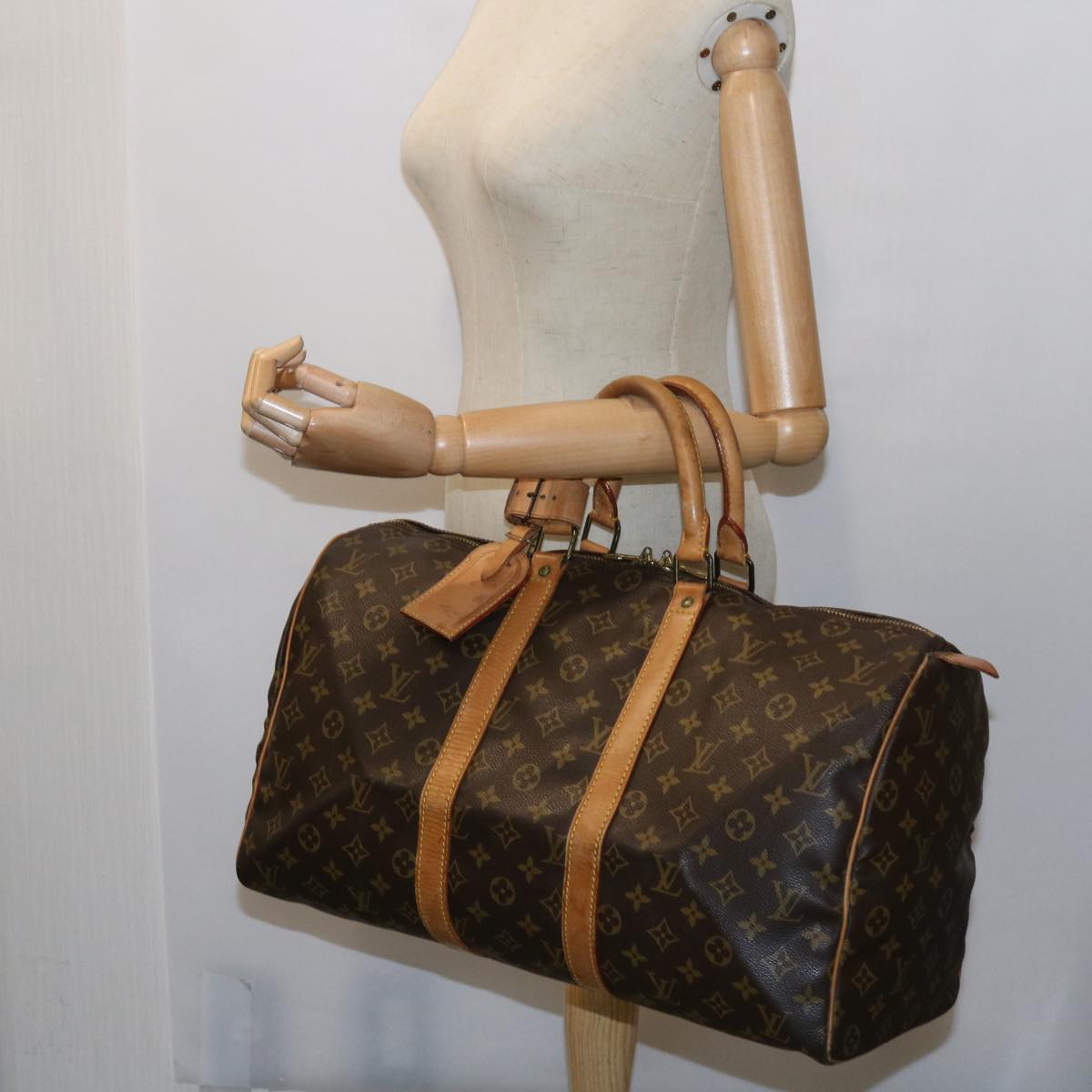 LOUIS VUITTON Monogram Keepall 45 Boston Bag M41428 LV 57700