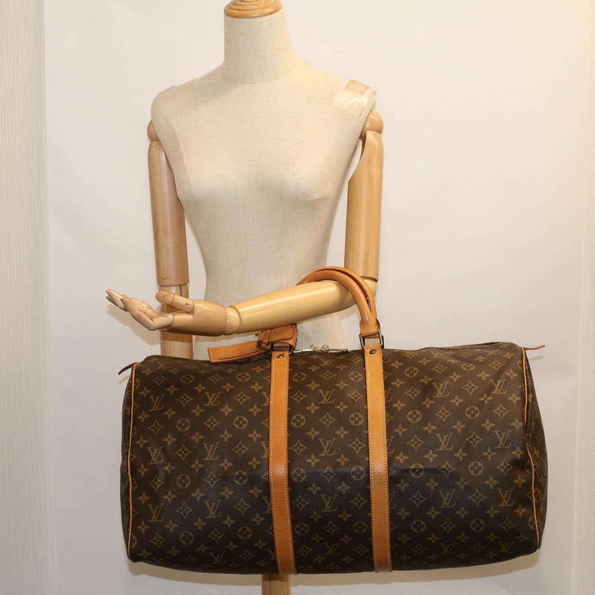 LOUIS VUITTON Monogram Keepall 55 Boston Bag M41424 LV 57713