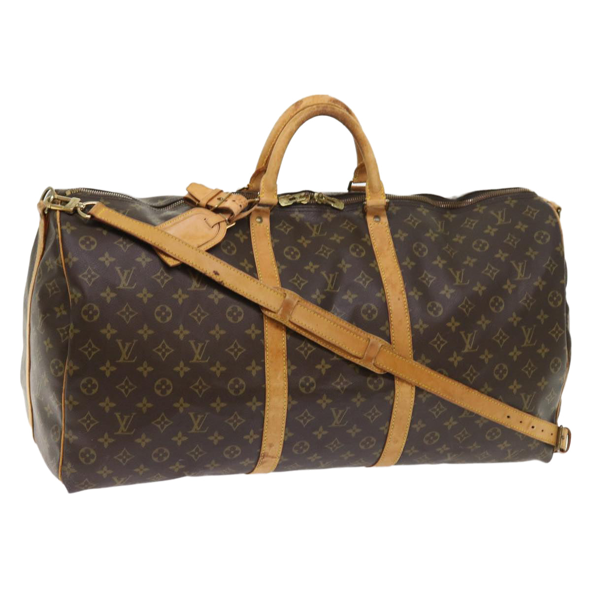 LOUIS VUITTON Monogram Keepall Bandouliere 60 Boston Bag M41412 LV 57717