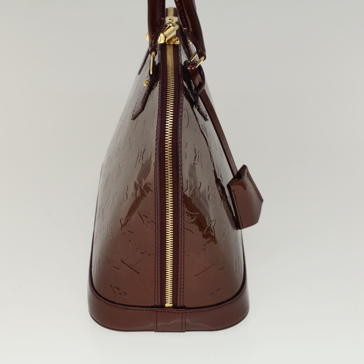 LOUIS VUITTON Monogram Vernis Alma PM Hand Bag Rouge Favist M91691 LV 57728