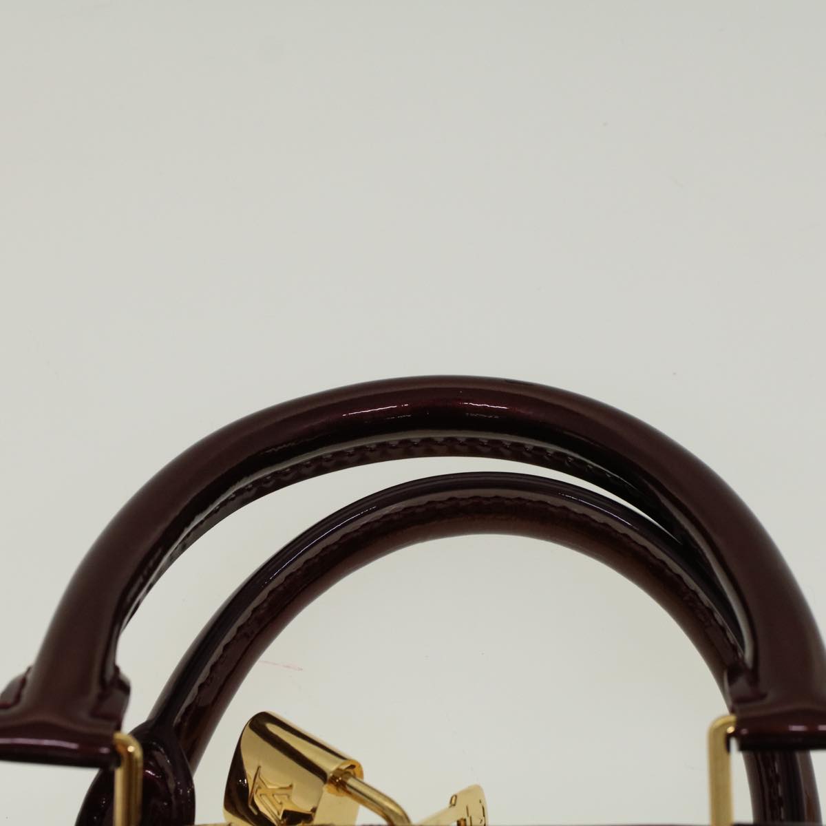 LOUIS VUITTON Monogram Vernis Alma PM Hand Bag Rouge Favist M91691 LV 57728
