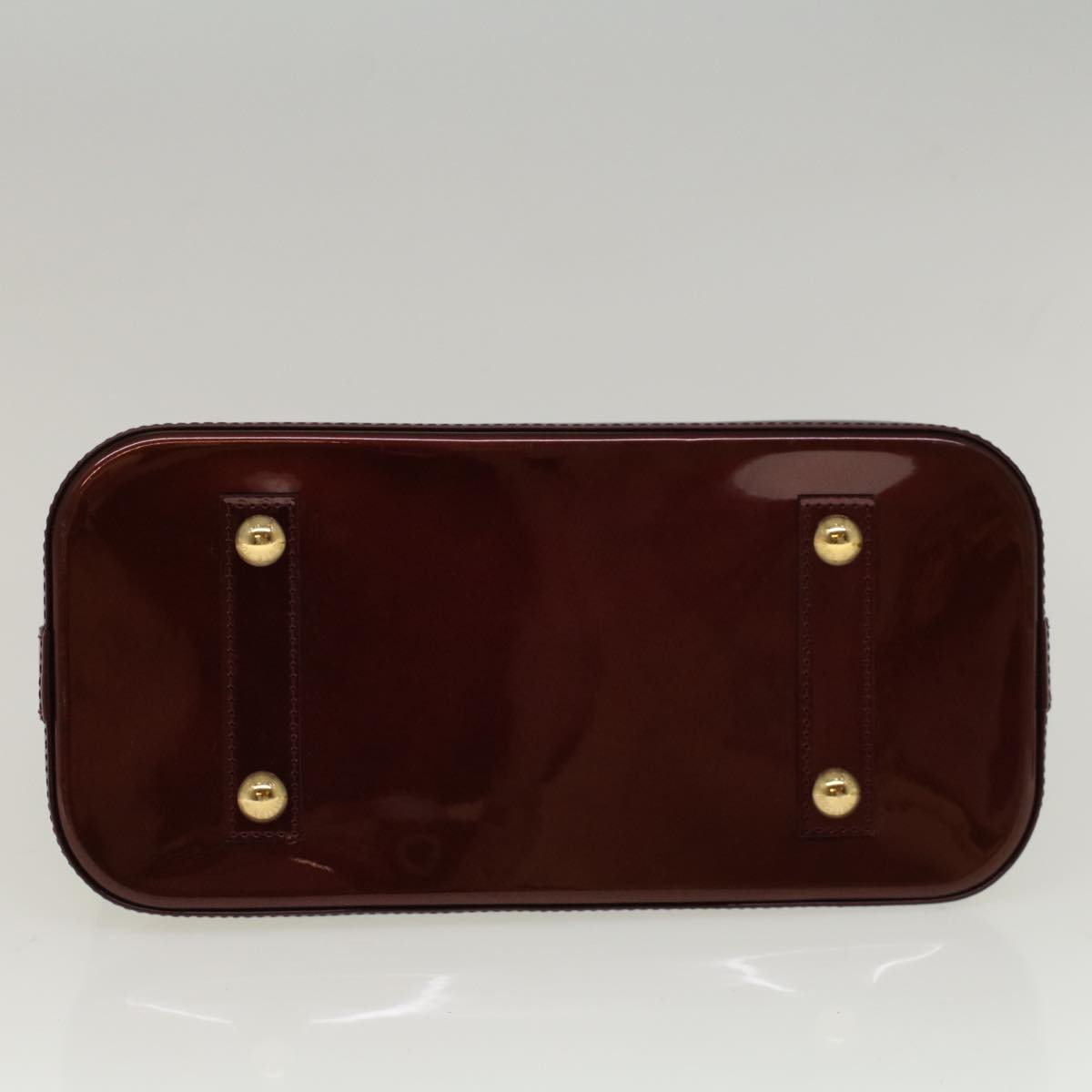 LOUIS VUITTON Monogram Vernis Alma PM Hand Bag Rouge Favist M91691 LV 57728