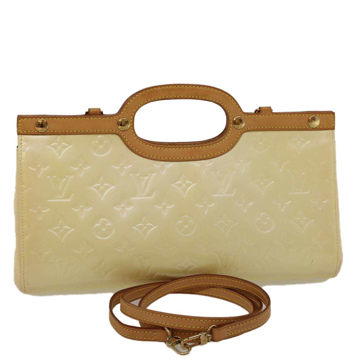 LOUIS VUITTON Monogram Vernis Roxbury Drive Hand Bag Perle M91374 LV 57729