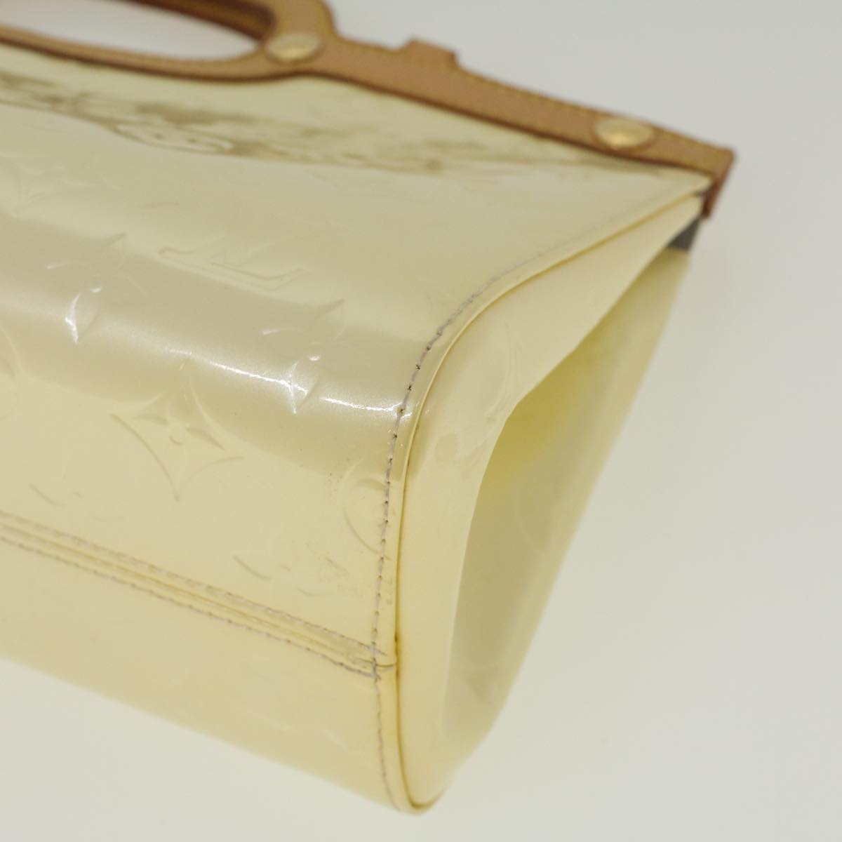 LOUIS VUITTON Monogram Vernis Roxbury Drive Hand Bag Perle M91374 LV 57730
