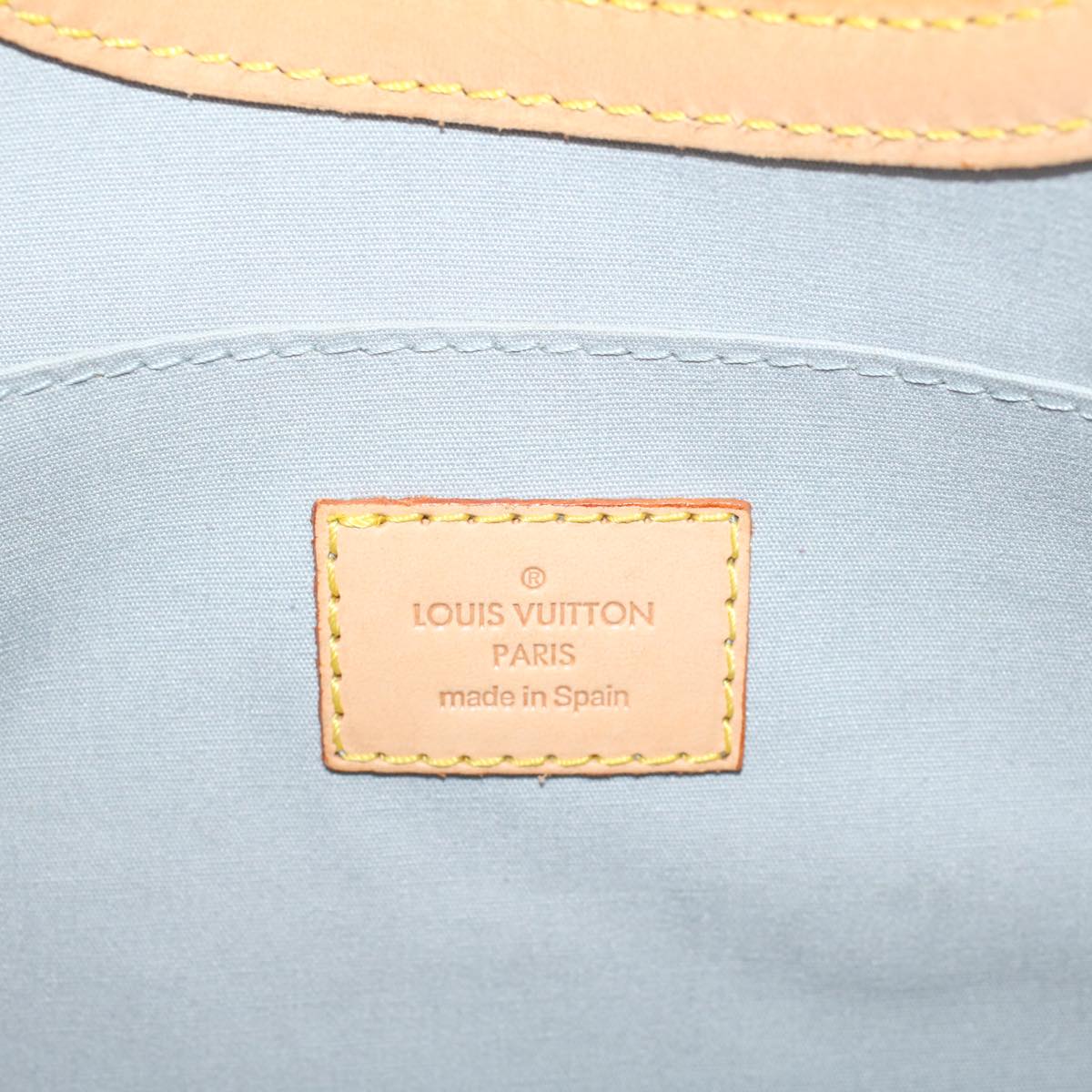 LOUIS VUITTON Monogram Vernis Roxbury Drive Hand Bag Perle M91374 LV 57730
