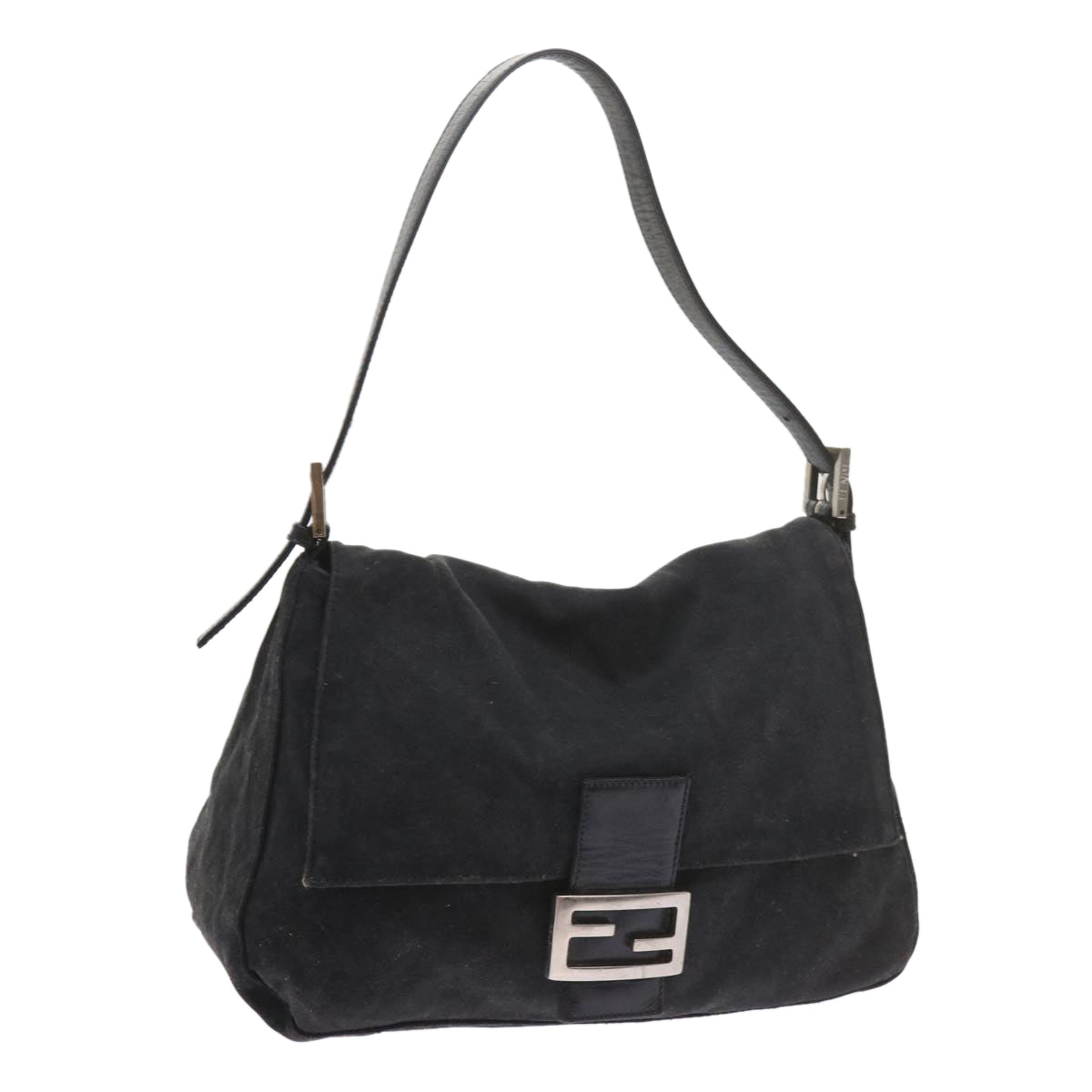 Luxury FendiMamma Baguette Shoulder Bag Nylon Black57792