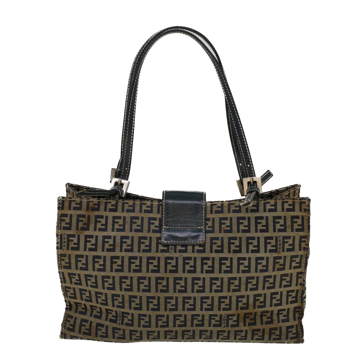 Luxury FendiZucchino Canvas Mamma Baguette Hand Bag Navy57794
