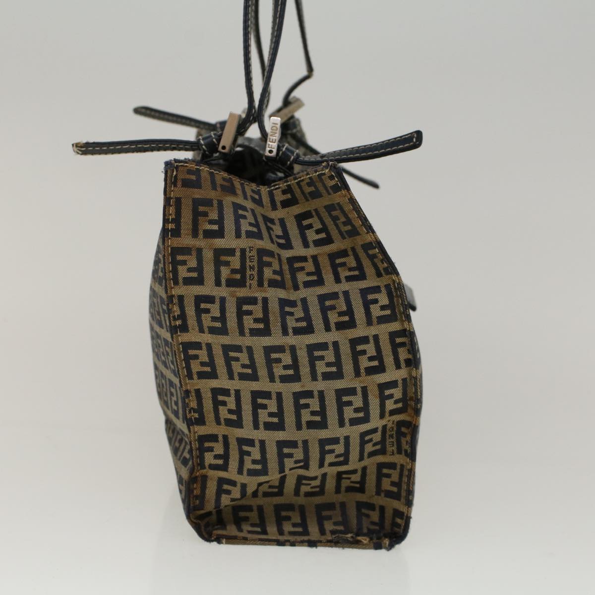 Luxury FendiZucchino Canvas Mamma Baguette Hand Bag Navy57794