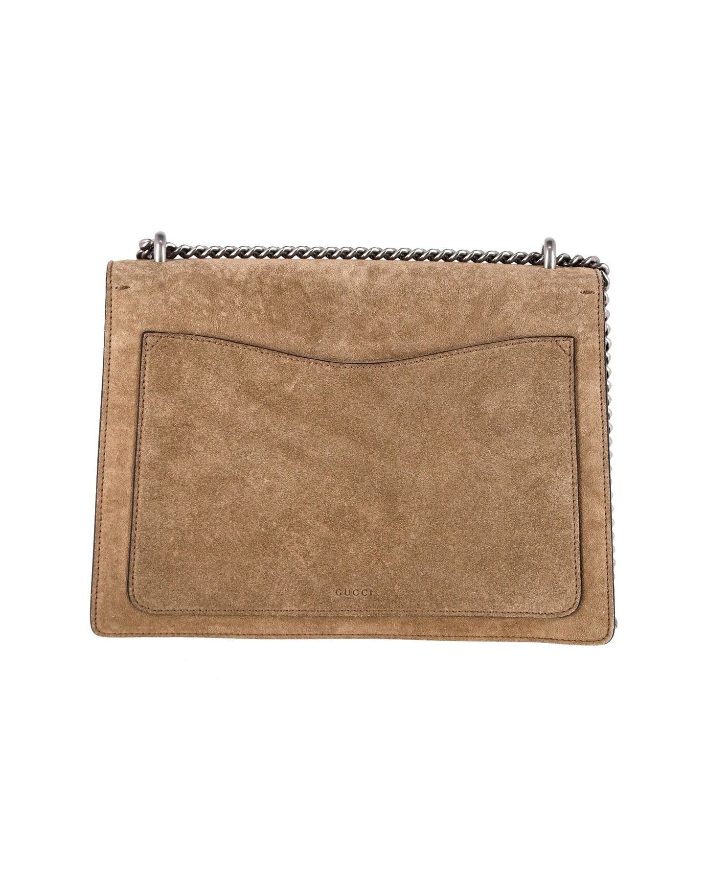 Luxury Gucci Trending 2025 Medium Dionysus Chain Handbag in Beige Suede