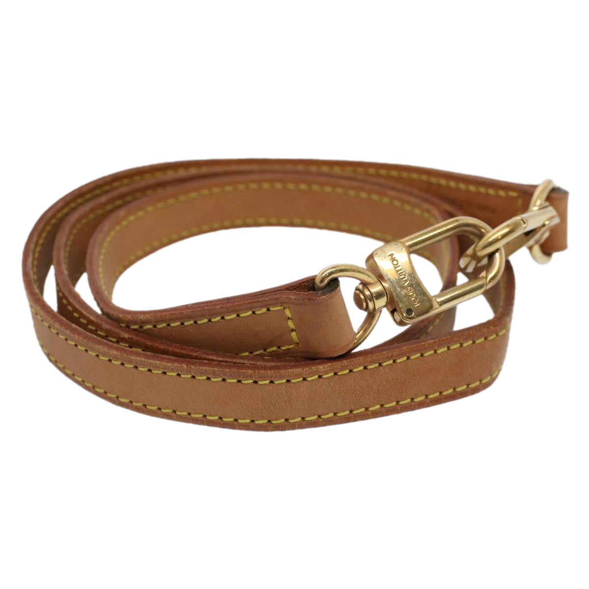 LOUIS VUITTON Shoulder Strap Leather 35.8"" Beige LV 57806