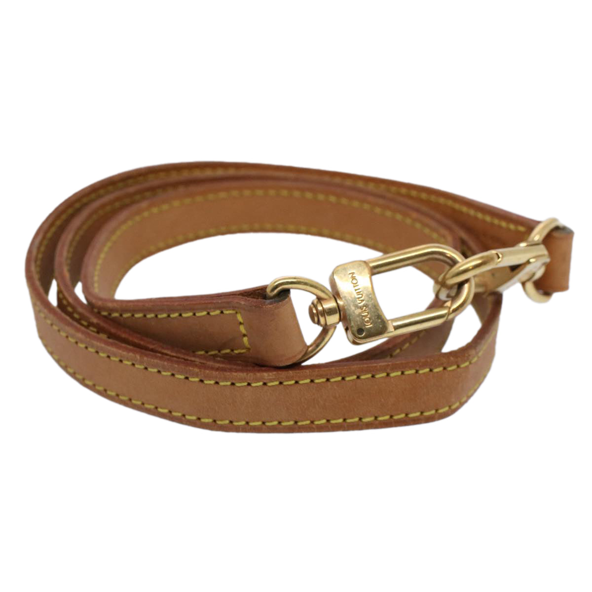 LOUIS VUITTON Shoulder Strap Leather 35.8"" Beige LV 57806