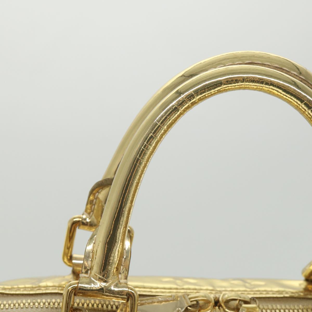 LOUIS VUITTON Monogram Miroir Keepall 55 Boston Bag Gold LV 57842S