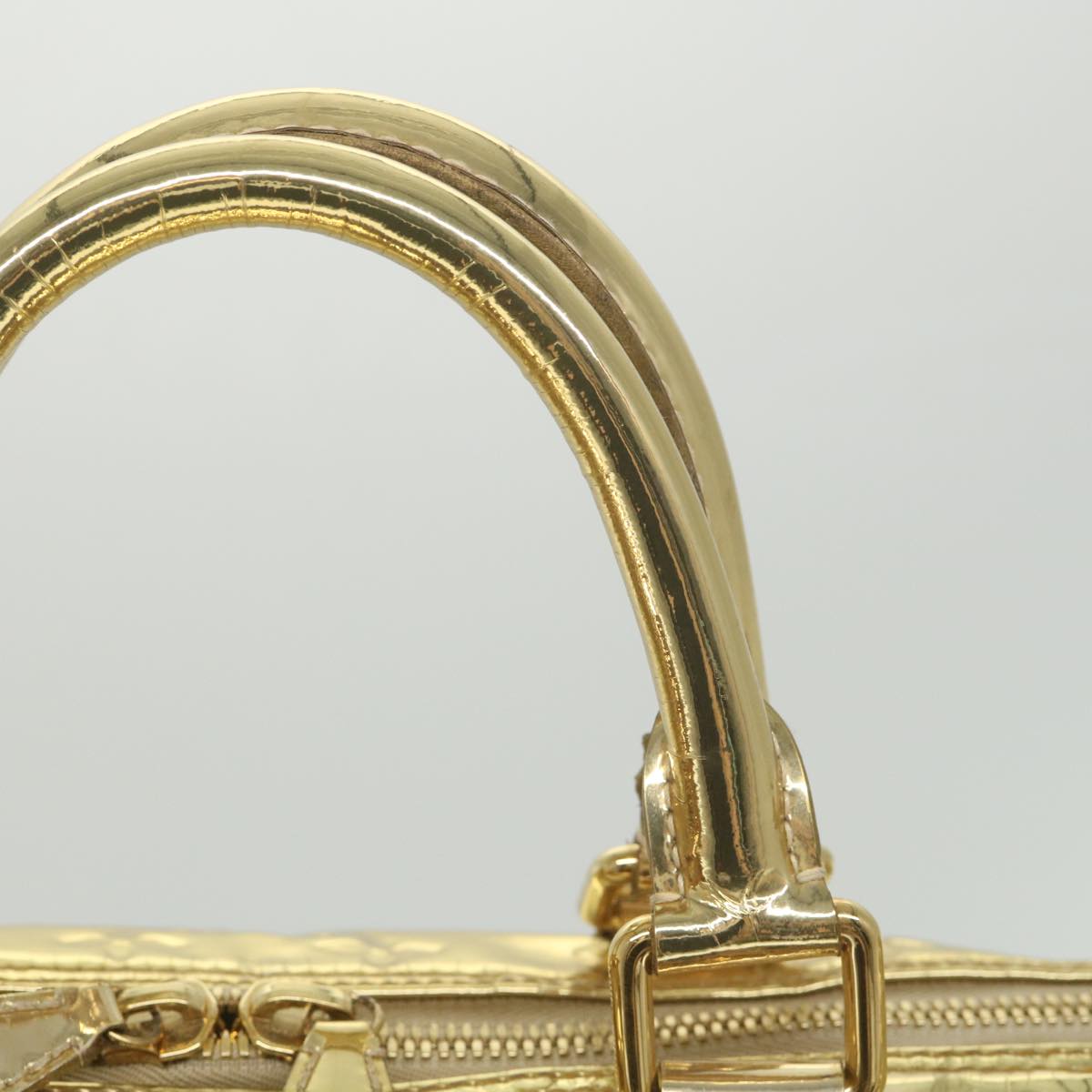 LOUIS VUITTON Monogram Miroir Keepall 55 Boston Bag Gold LV 57842S