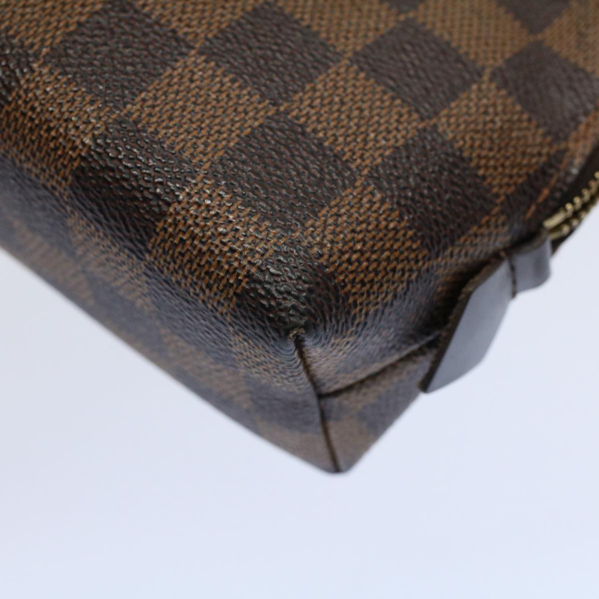 LOUIS VUITTON Damier Ebene Pochette Cosmetic PM Pouch N47516 LV 57881