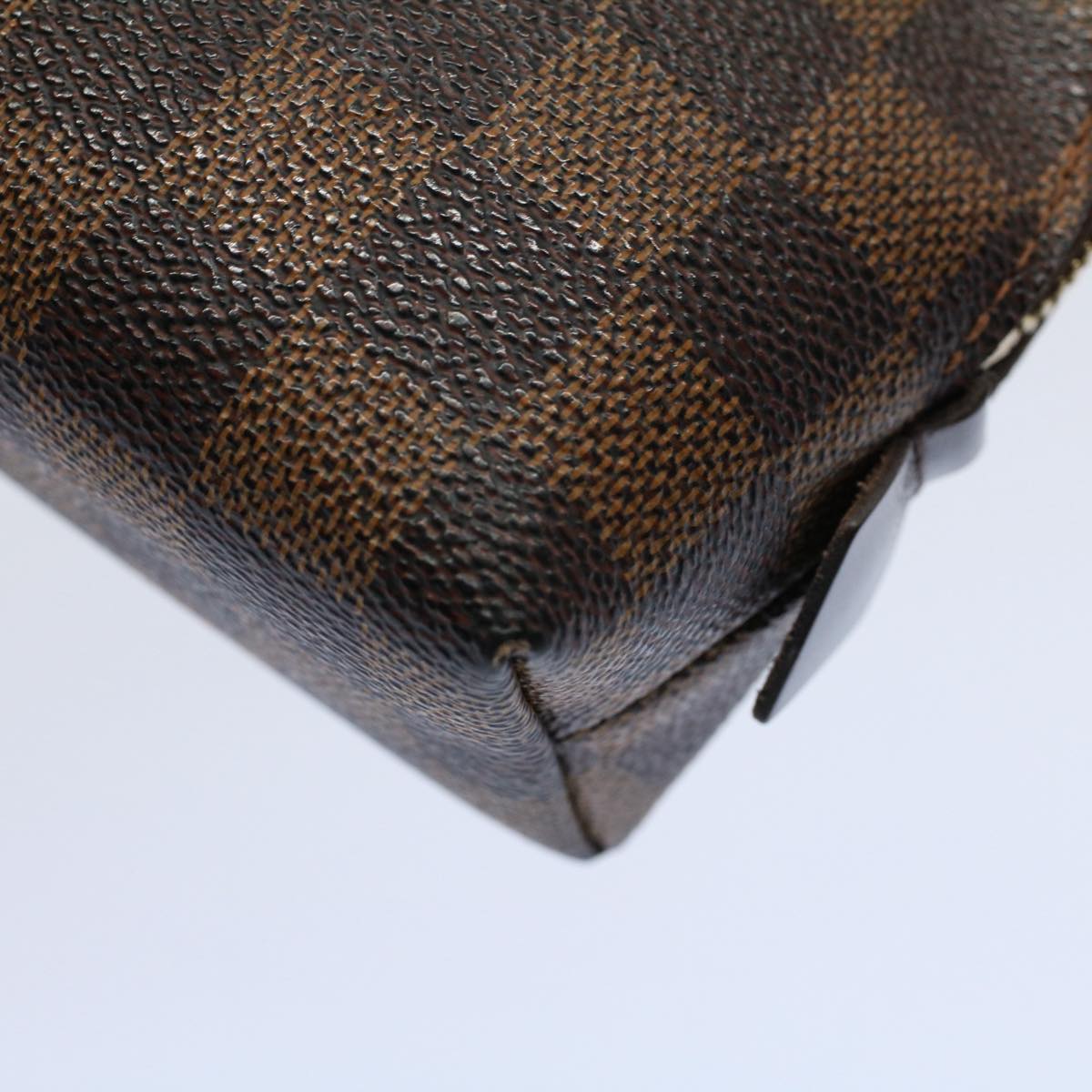LOUIS VUITTON Damier Ebene Pochette Cosmetic PM Pouch N47516 LV 57881