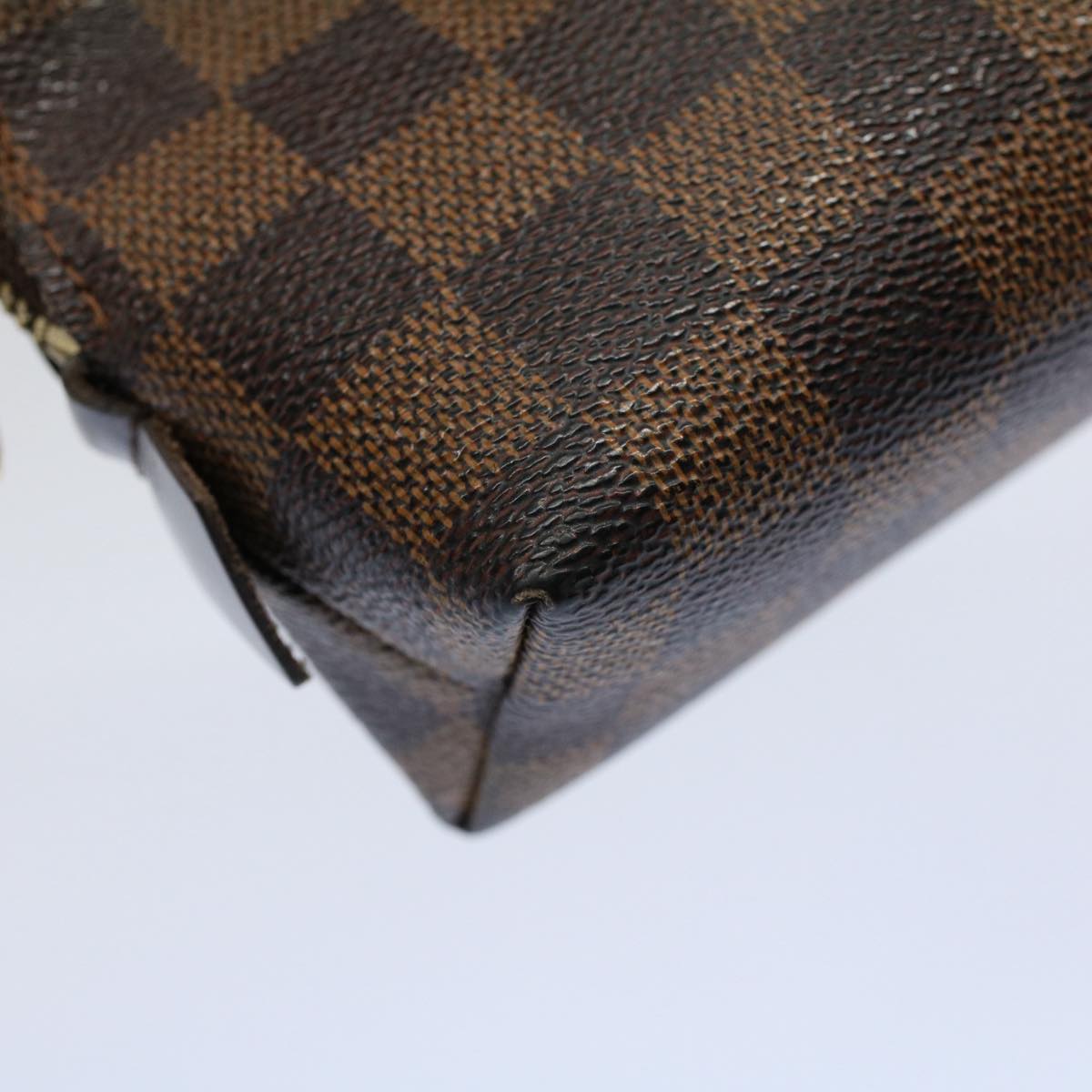 LOUIS VUITTON Damier Ebene Pochette Cosmetic PM Pouch N47516 LV 57881