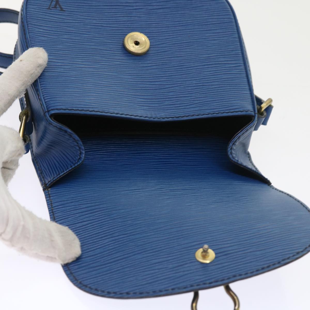 LOUIS VUITTON Epi Saint Cloud PM Shoulder Bag Blue M52195 LV 57894