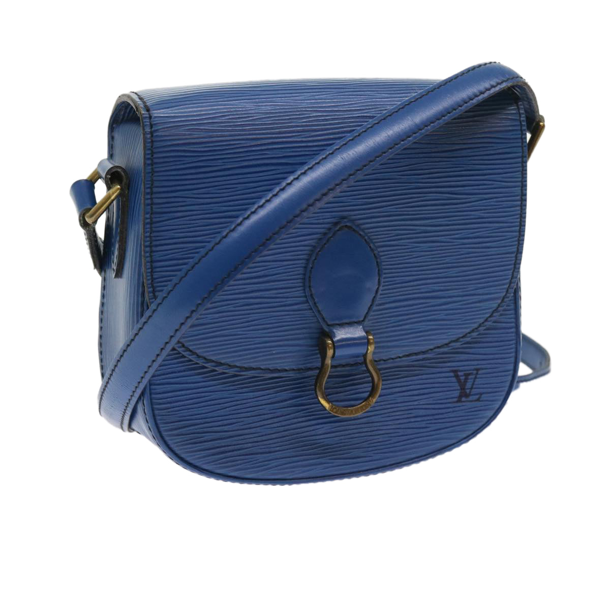 LOUIS VUITTON Epi Saint Cloud PM Shoulder Bag Blue M52195 LV 57894