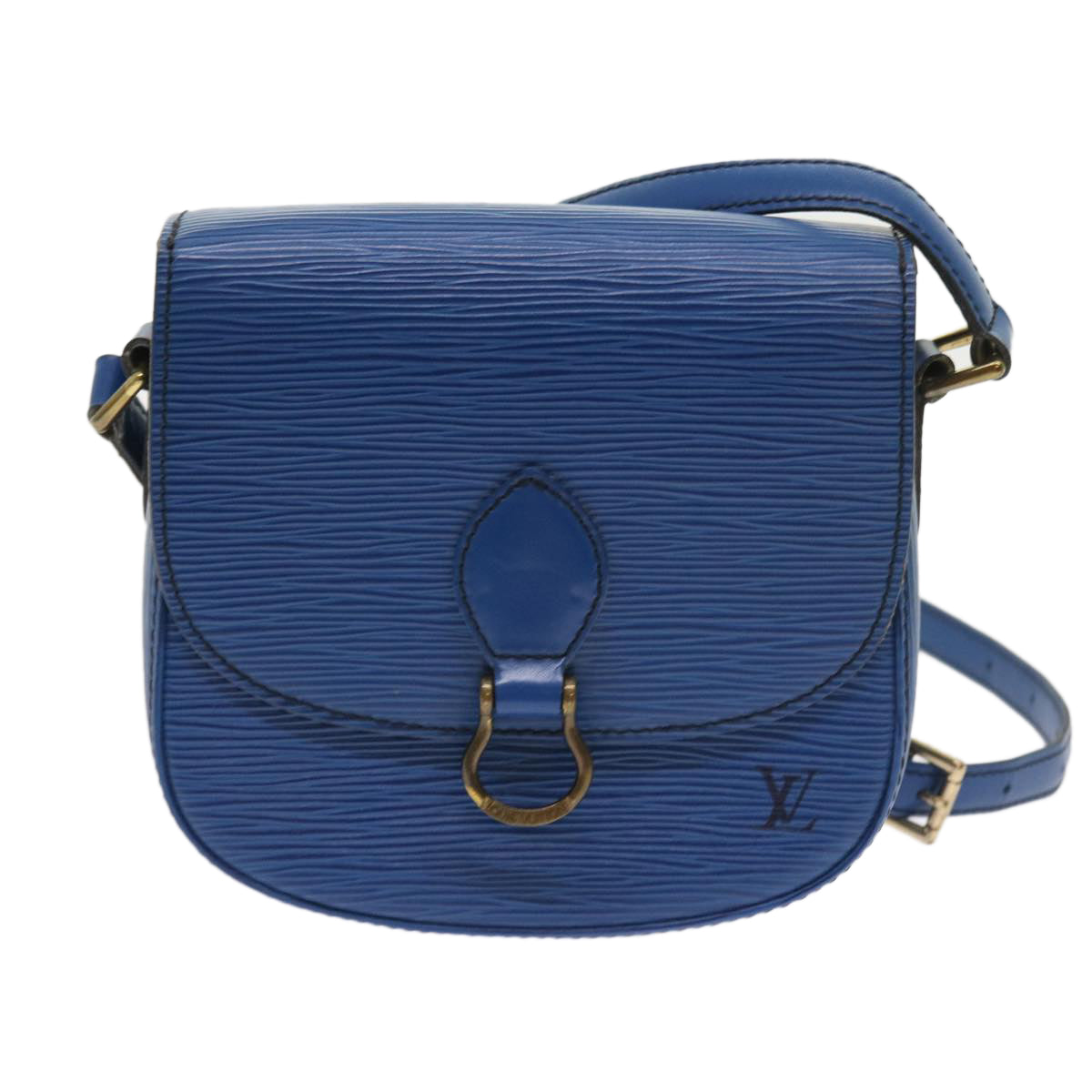 LOUIS VUITTON Epi Saint Cloud PM Shoulder Bag Blue M52195 LV 57894