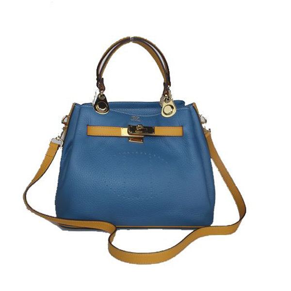 Luxury Hermes So Kelly 1080S Totes Cow Leather Yellow
