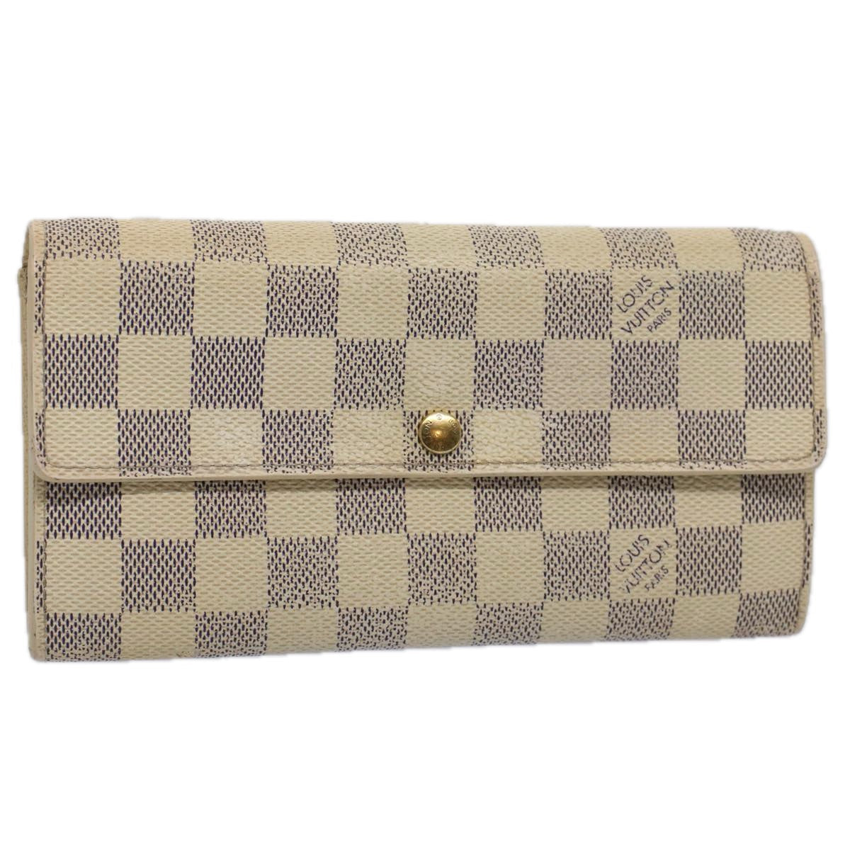 LOUIS VUITTON Damier Azur Portefeuille Sarah Long Wallet N63208 LV 57950