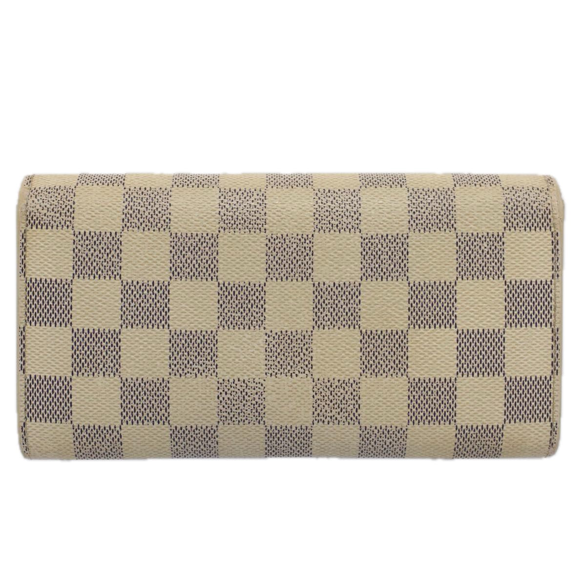LOUIS VUITTON Damier Azur Portefeuille Sarah Long Wallet N63208 LV 57950