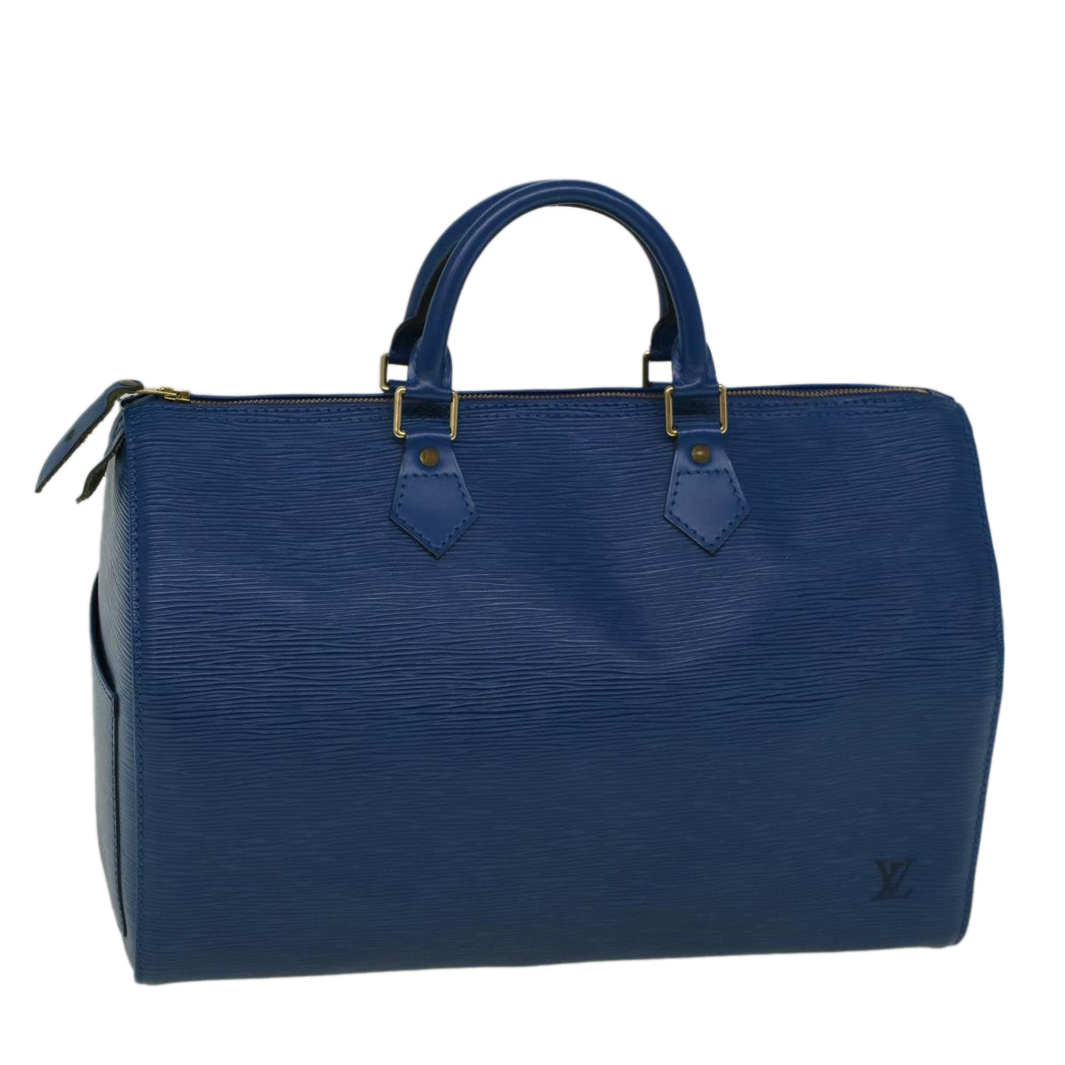 LOUIS VUITTON Epi Speedy 35 Hand Bag Toledo Blue M42995 LV 57982