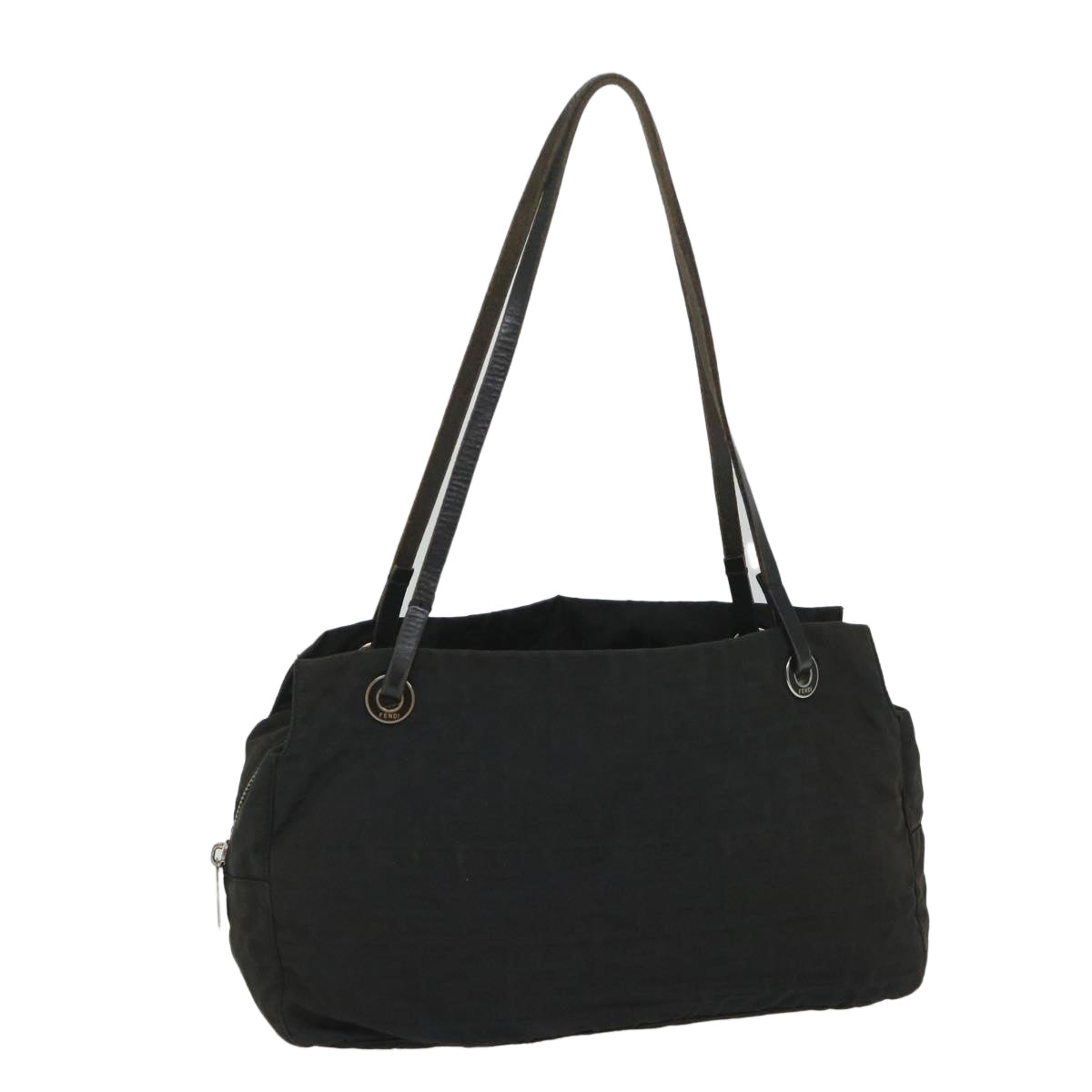 Luxury FendiZucca Canvas Hand Bag Nylon Black58064