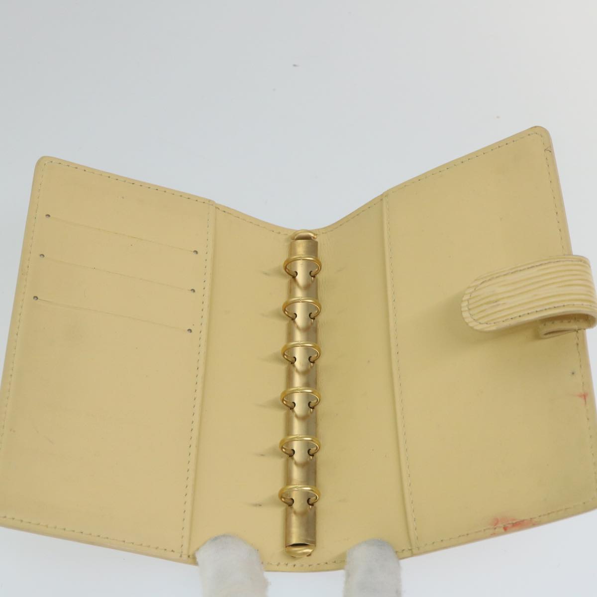 LOUIS VUITTON Epi Agenda PM Day Planner Cover White Yvoire R2005J LV 58113