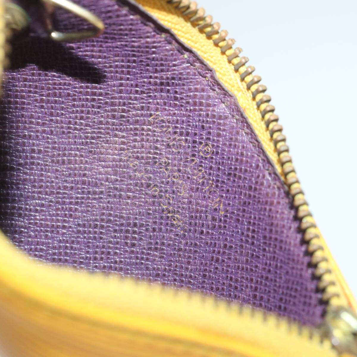 LOUIS VUITTON Epi Pochette Cles Coin Purse Yellow M63809 LV 58119