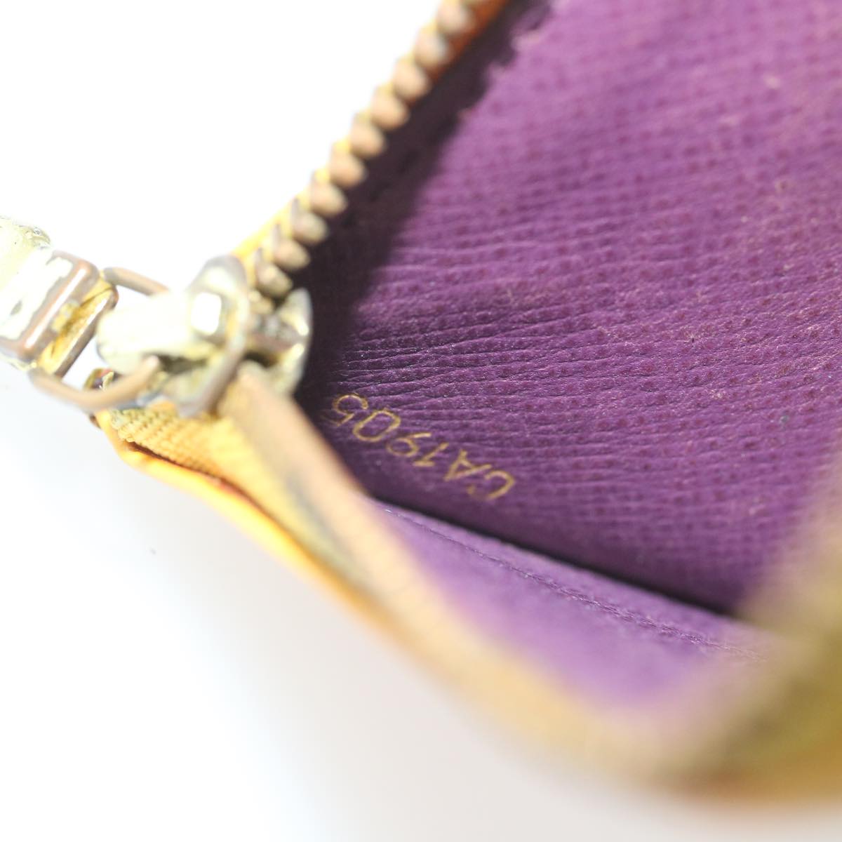 LOUIS VUITTON Epi Pochette Cles Coin Purse Yellow M63809 LV 58119