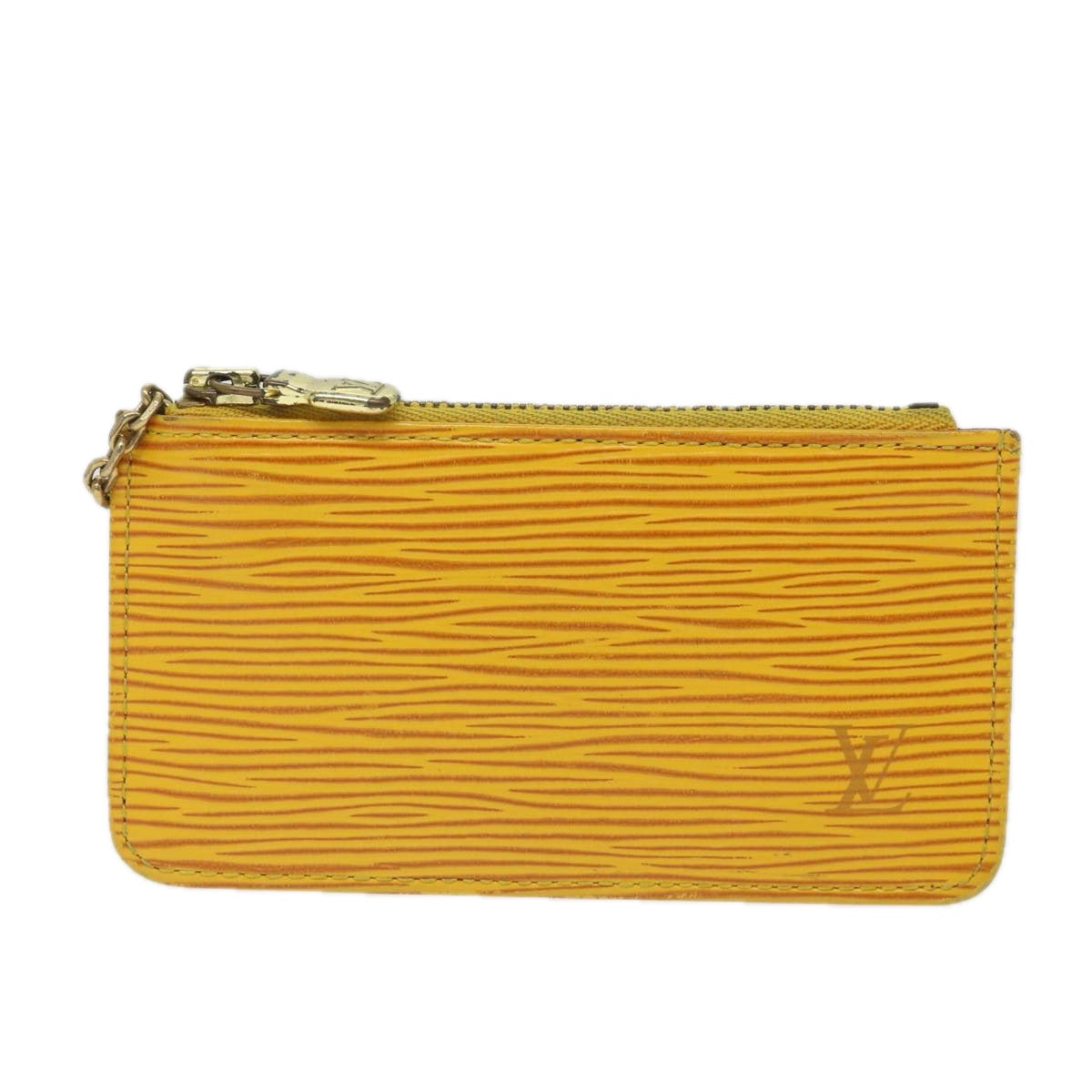 LOUIS VUITTON Epi Pochette Cles Coin Purse Yellow M63809 LV 58119