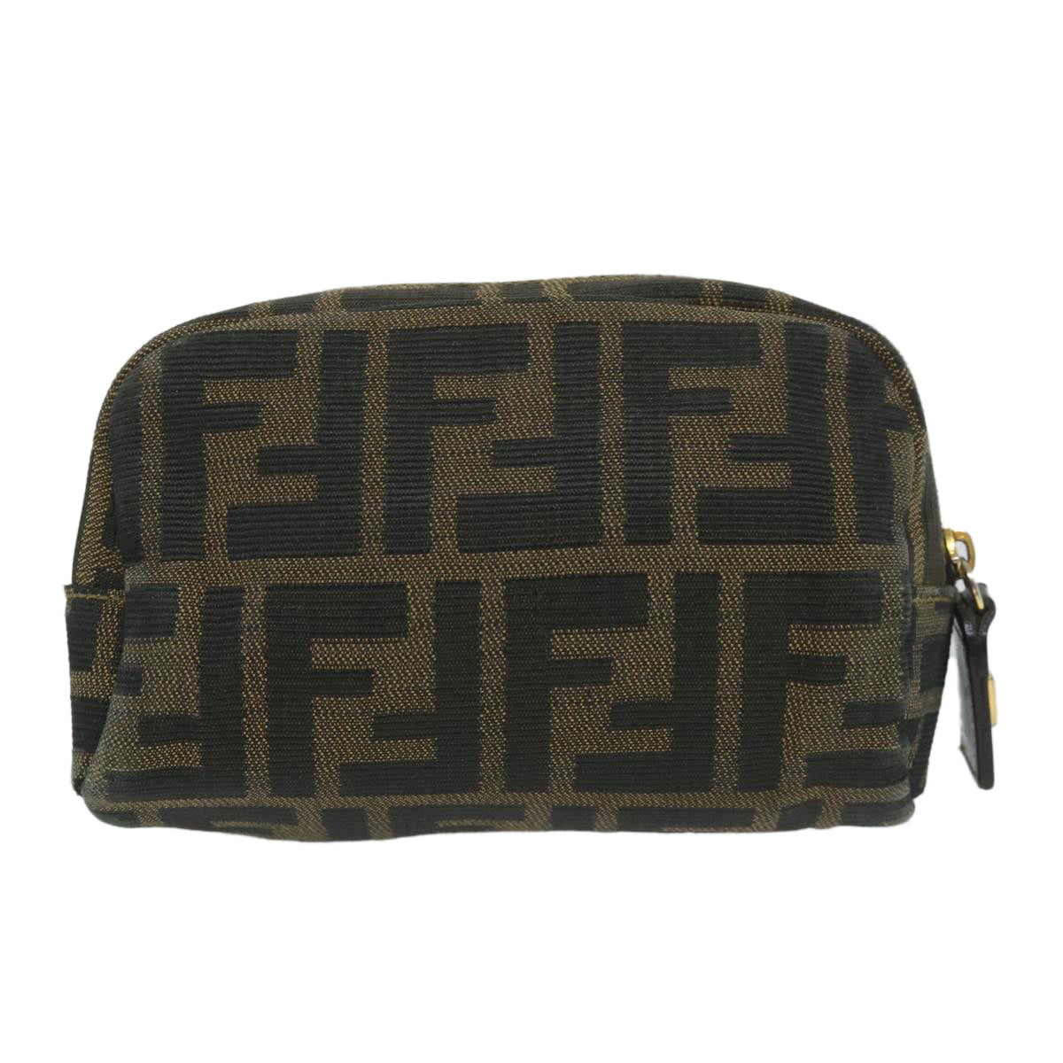 Luxury FendiZucca Canvas Pouch Nylon Brown Black58128