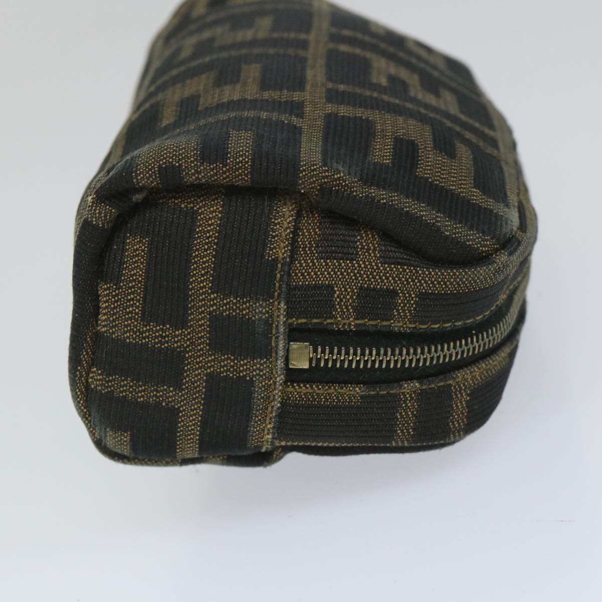 Luxury FendiZucca Canvas Pouch Nylon Brown Black58128