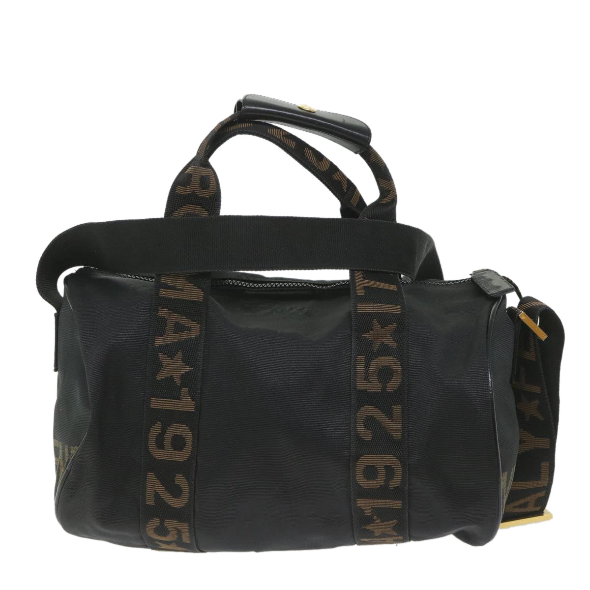 Luxury FendiHand Bag Nylon 2way Black Brown58157