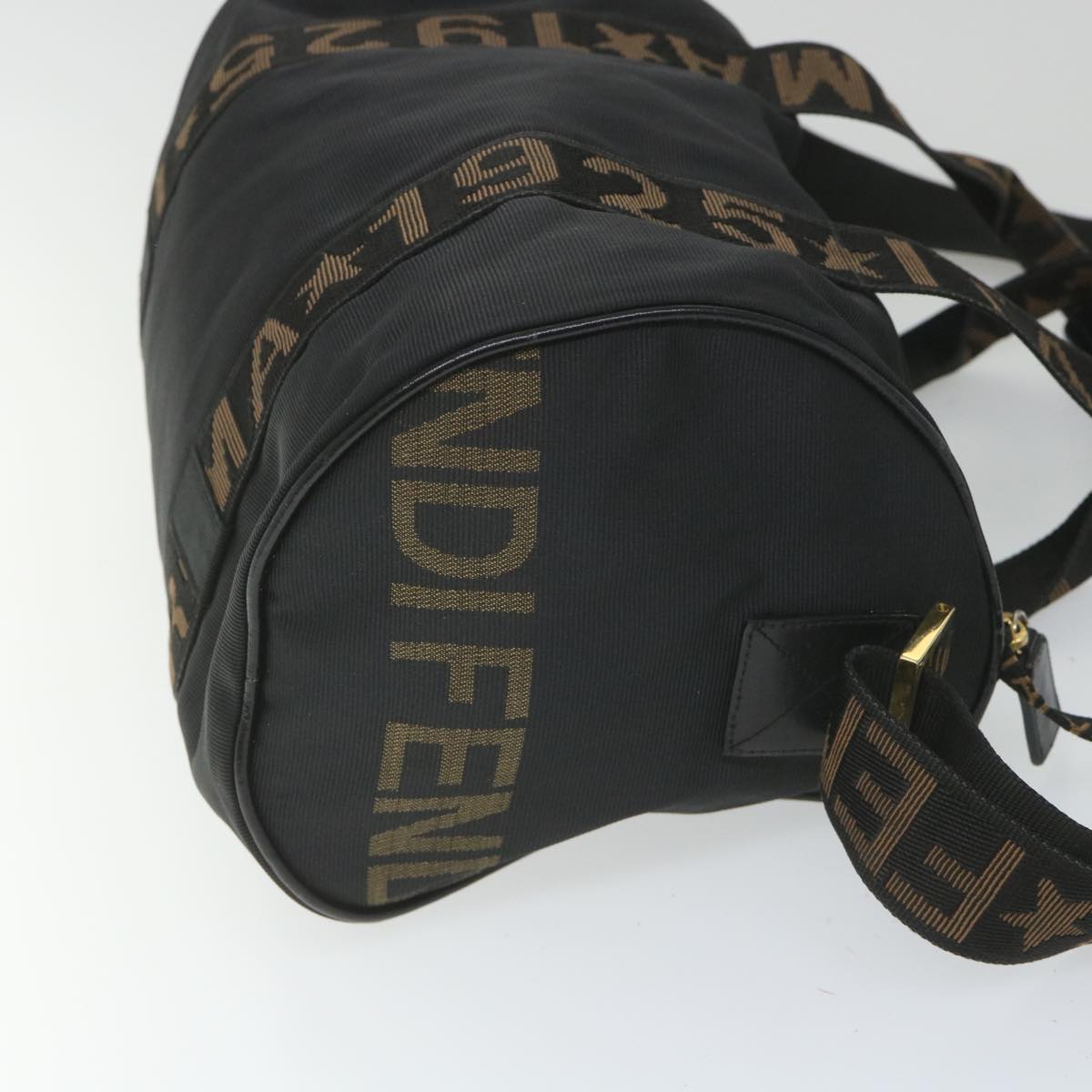 Luxury FendiHand Bag Nylon 2way Black Brown58157
