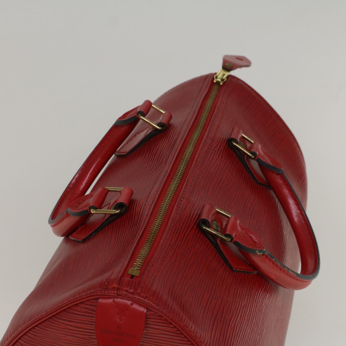 LOUIS VUITTON Epi Speedy 30 Hand Bag Castilian Red M43007 LV 58168